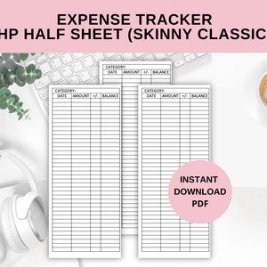 Cash Envelope Inserts- Skinny HP Size