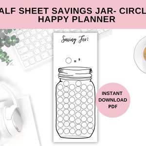 HP Half Sheet Savings Tracker with Circles