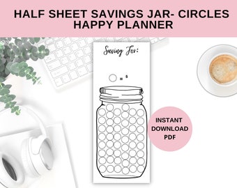 HP Half Sheet Savings Tracker with Circles