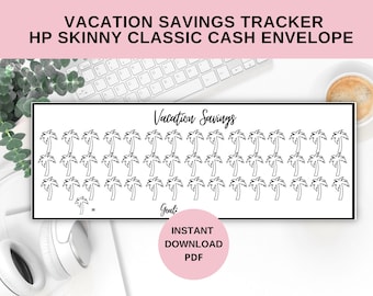 Vacation Savings Cash Envelope Insert | Skinny HP Size