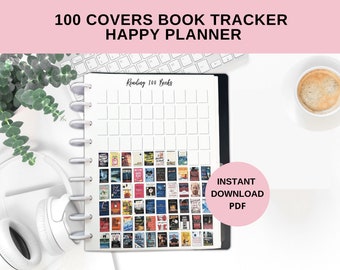 Book Cover Reading Tracker for HP Printable- 100 Books
