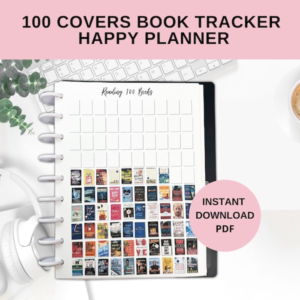 Book Cover Reading Tracker for HP Printable- 100 Books
