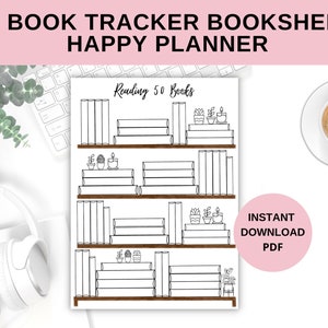 Printable Book Shelf for HP- 50 Books