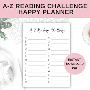 A-Z Reading Challenge HP Printable