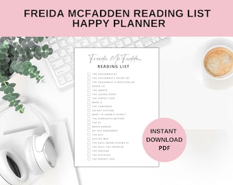 Freida McFadden Reading List- Happy Planner