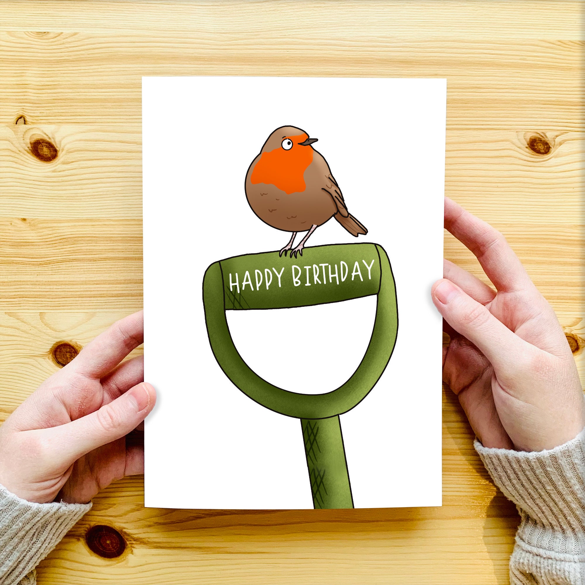 Robin Birthday Card UK Happy Birthday Garden Birds - Etsy UK