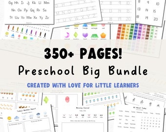 preschool printable digital pdf 350 printable preschool etsy