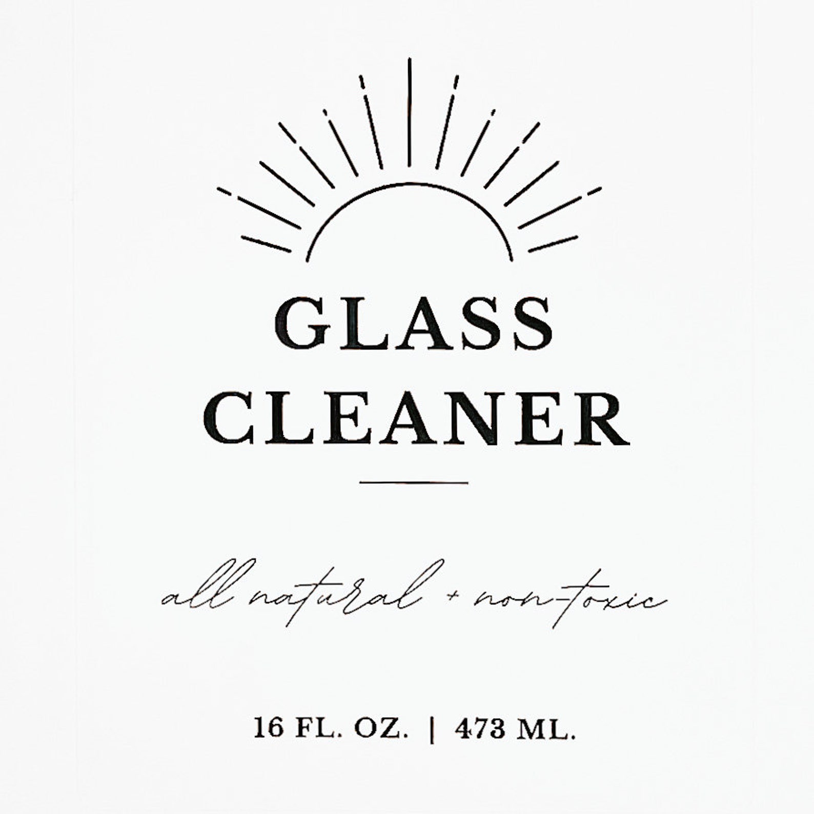 Glass Cleaner Label PRINTED for 16 Oz Bottle Essential Etsy