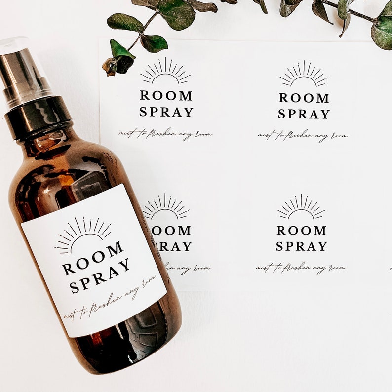 Room Spray Label PRINTED for 2 or 4 oz bottle Essential Etsy