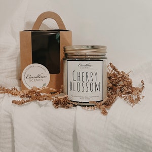 Cherry Blossom Candle | Scented Handcrafted Candle | 100% Natural Soy Candle
