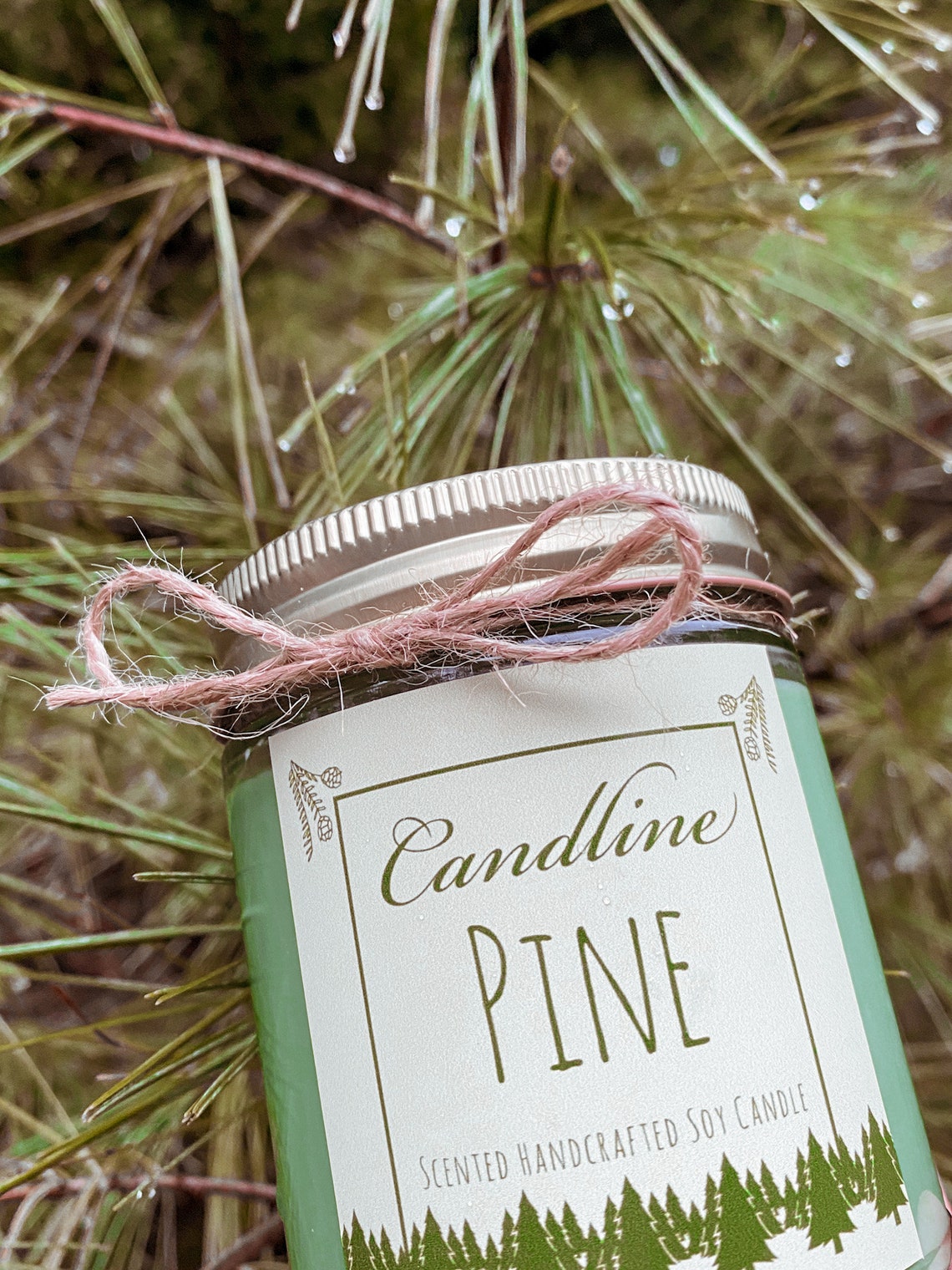 Pine Candle Scented Handcrafted Candle 100 Natural Soy Etsy UK