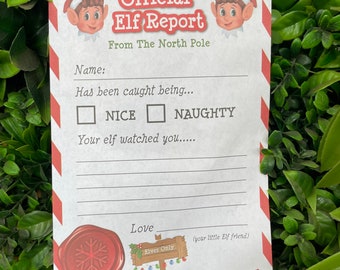 Novelty Christmas elf report letter!