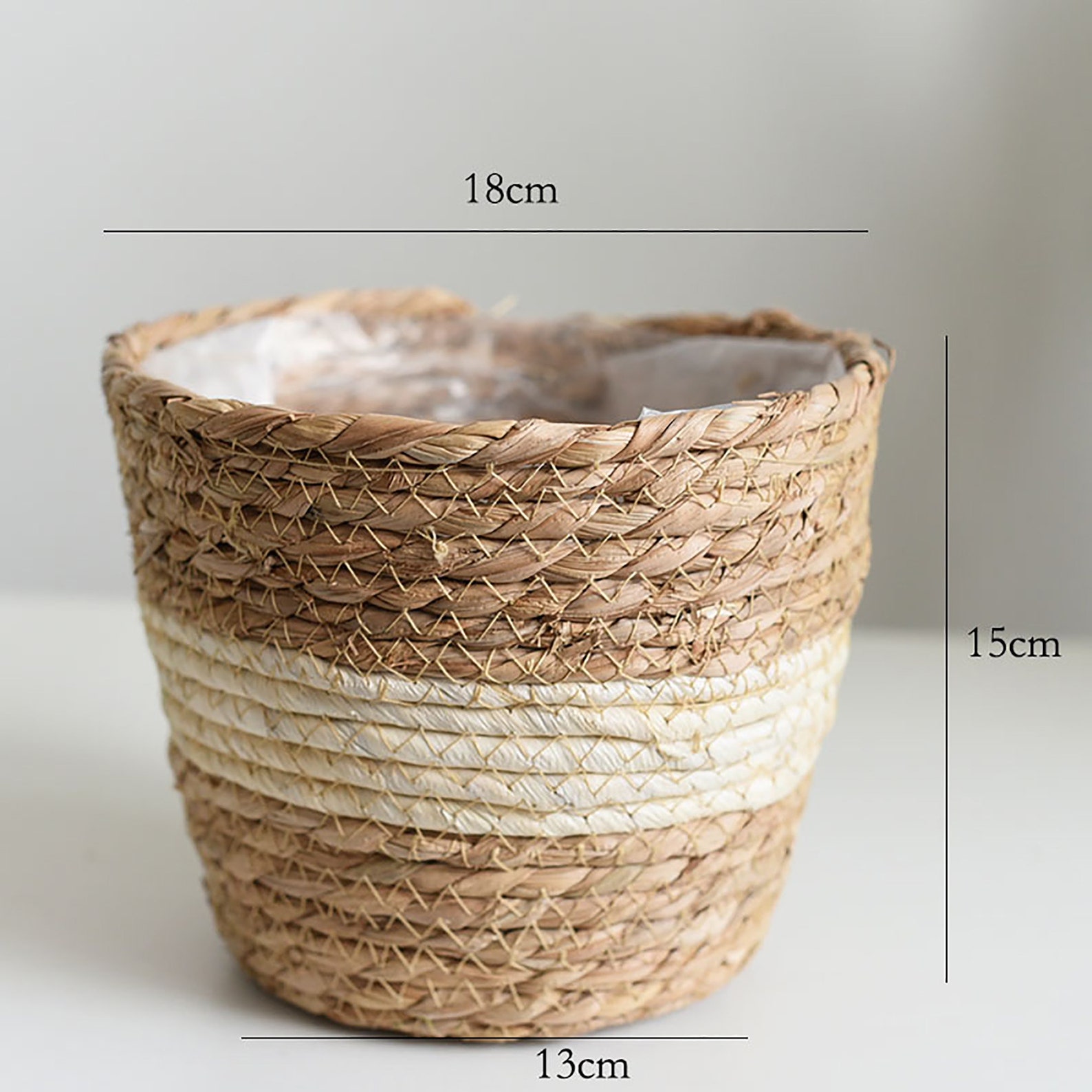 Woven Natural Cattail Storage Basket Plant Basket Handicraft Etsy