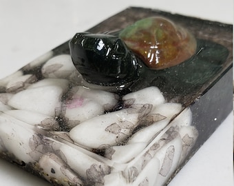Marble Turtle in Resin Paperweight | Resin Art