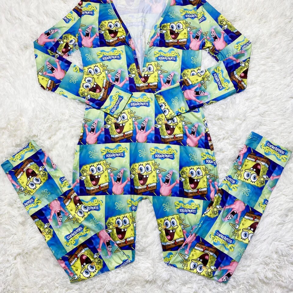 Women's Spongebob Square Pants Onesies Adult Pajamas Etsy