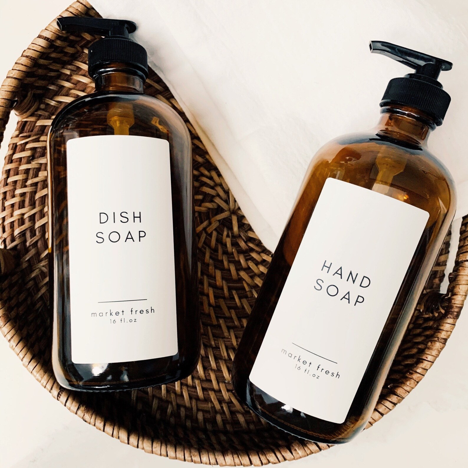 Hand and Dish Soap Dispensers Amber 16oz Glass Bottle with Etsy