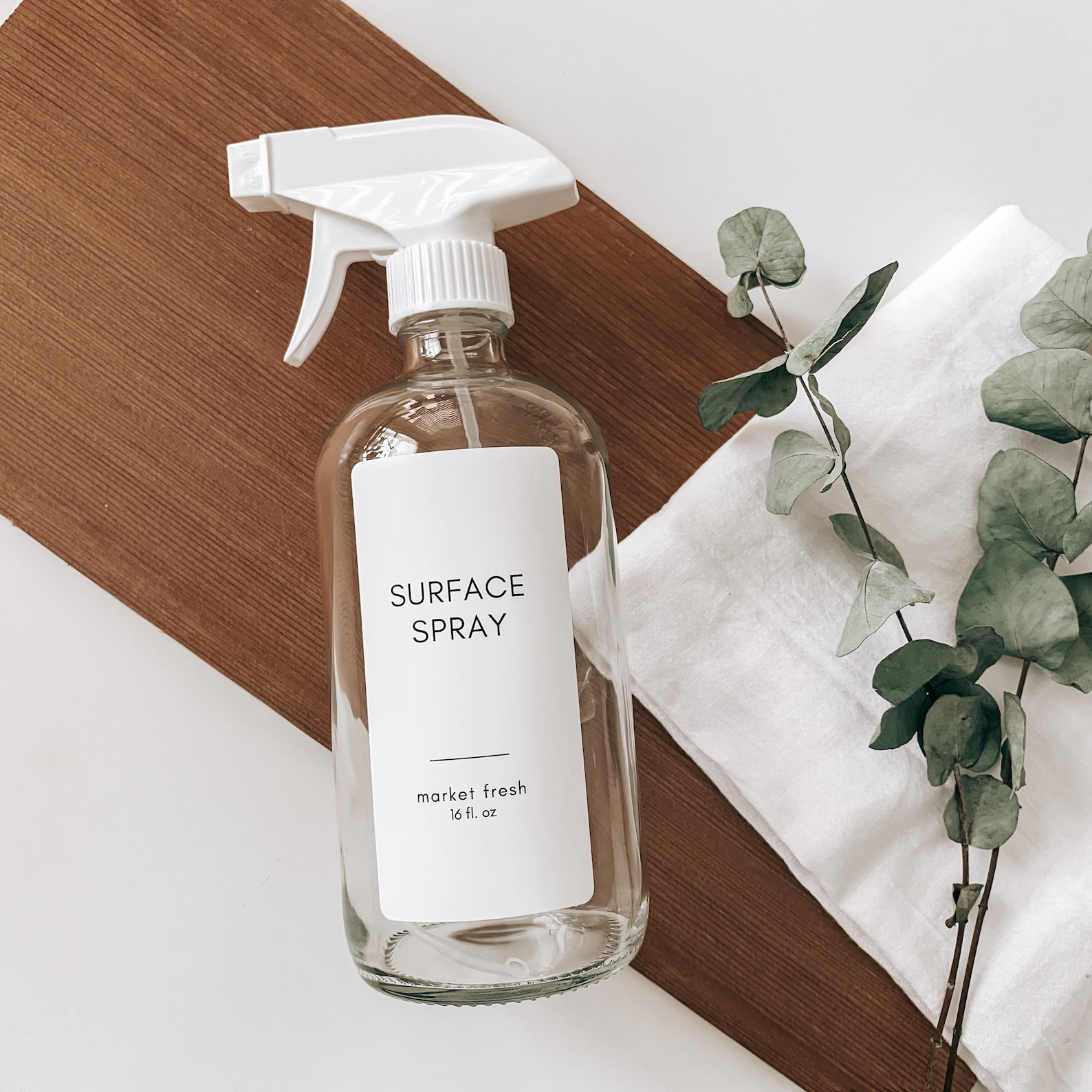 Glass Cleaning Bottles With Sprayer Clear 16oz Glass Bottle Etsy