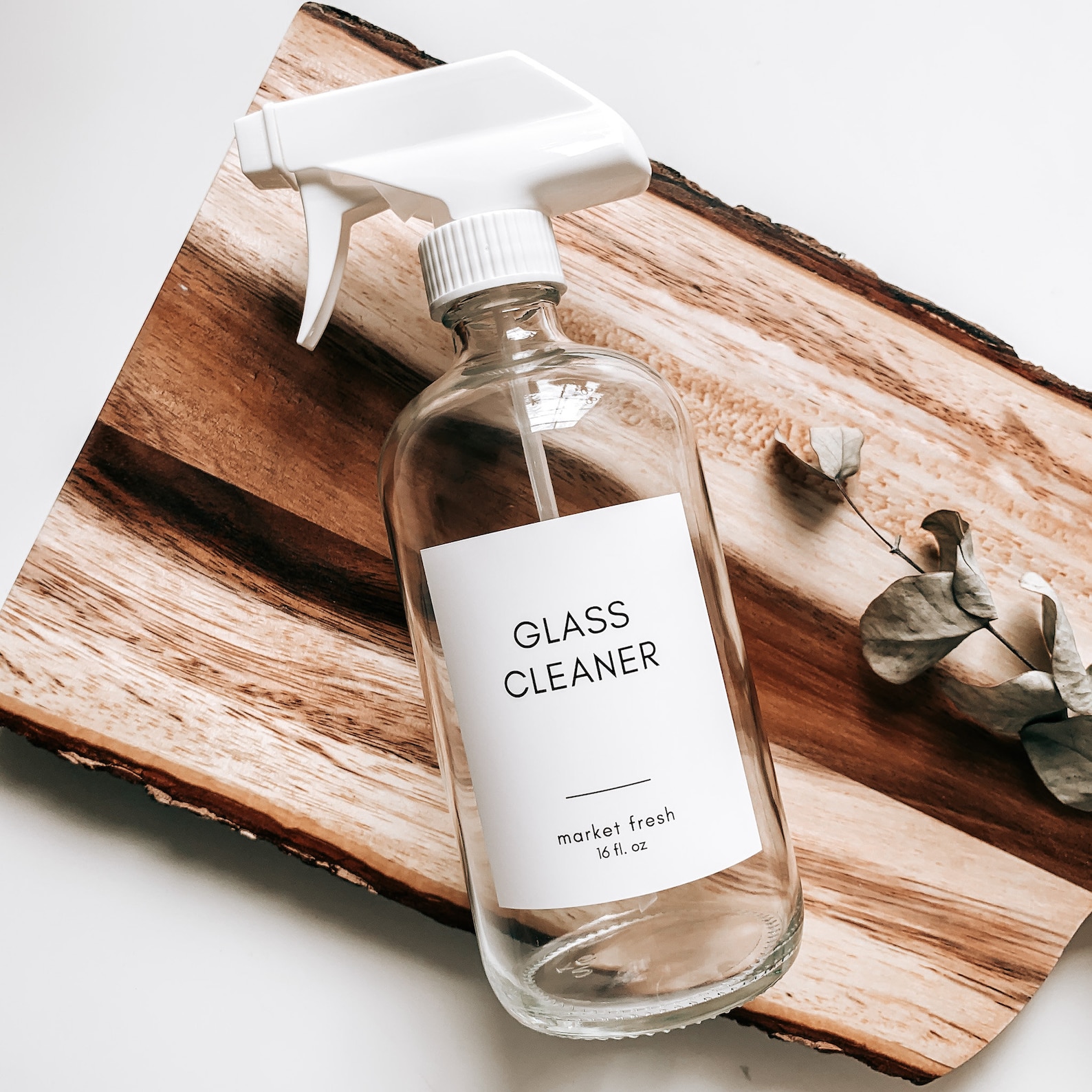 Glass Cleaning Bottles With Sprayer Clear 16oz Glass Bottle Etsy