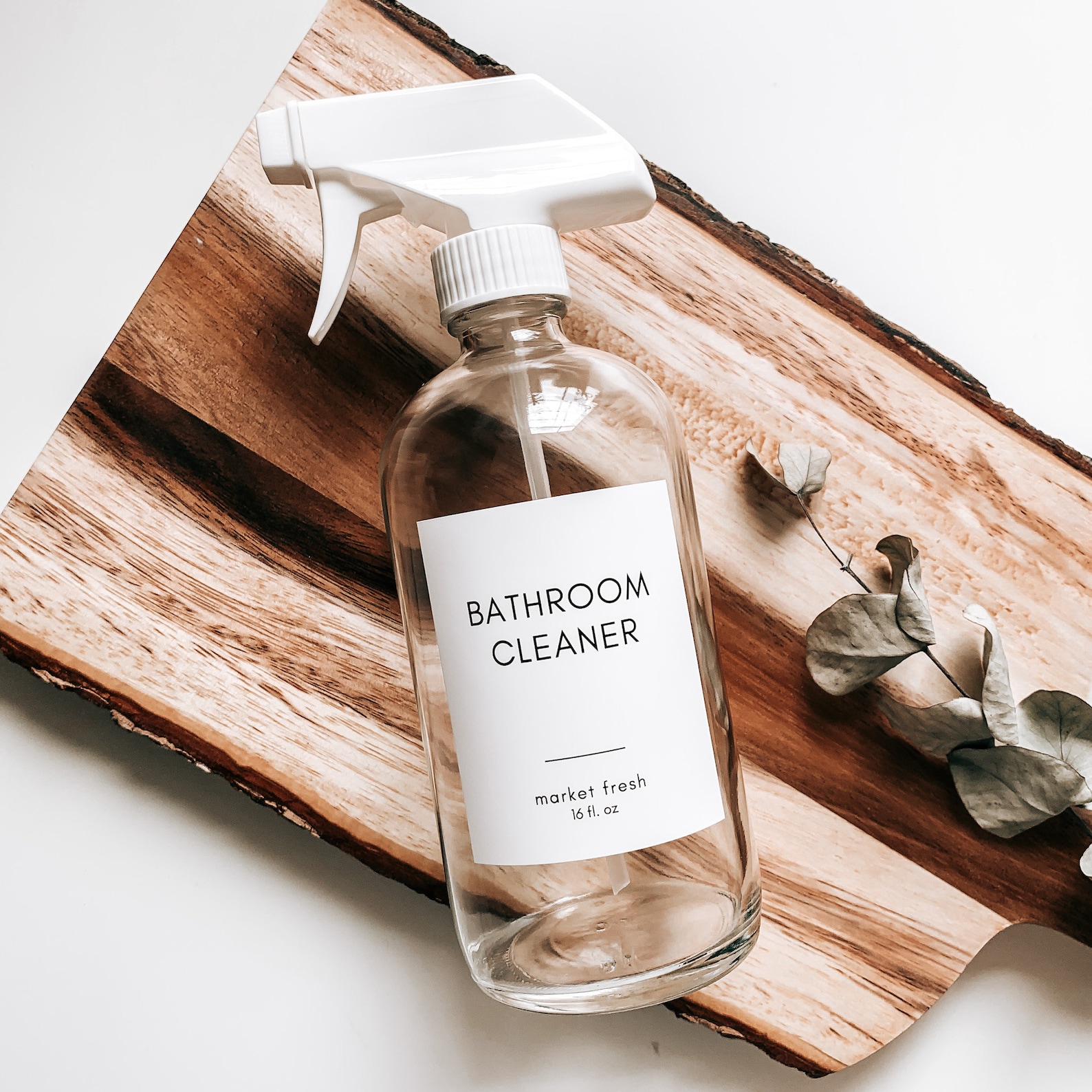 Glass Cleaning Bottles With Sprayer Clear 16oz Glass Bottle Etsy