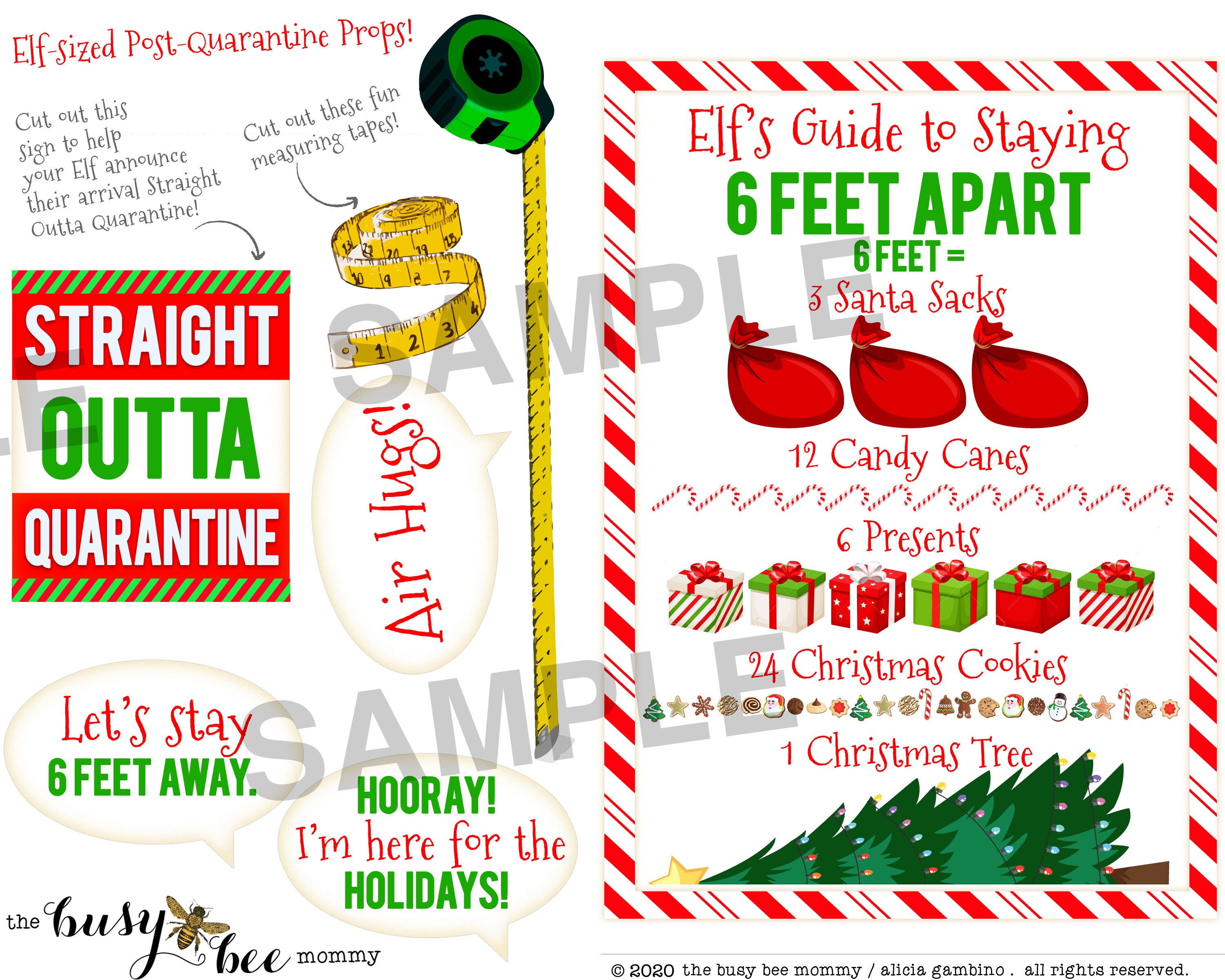 Printable Elf Quarantine Props DIY Elf Quarantine Printable - Etsy