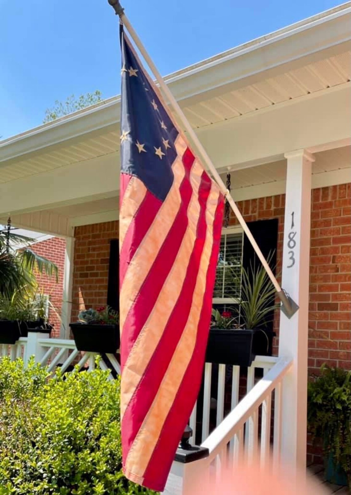 Aluminum flag pole holder wall mount welded made in the USA Etsy