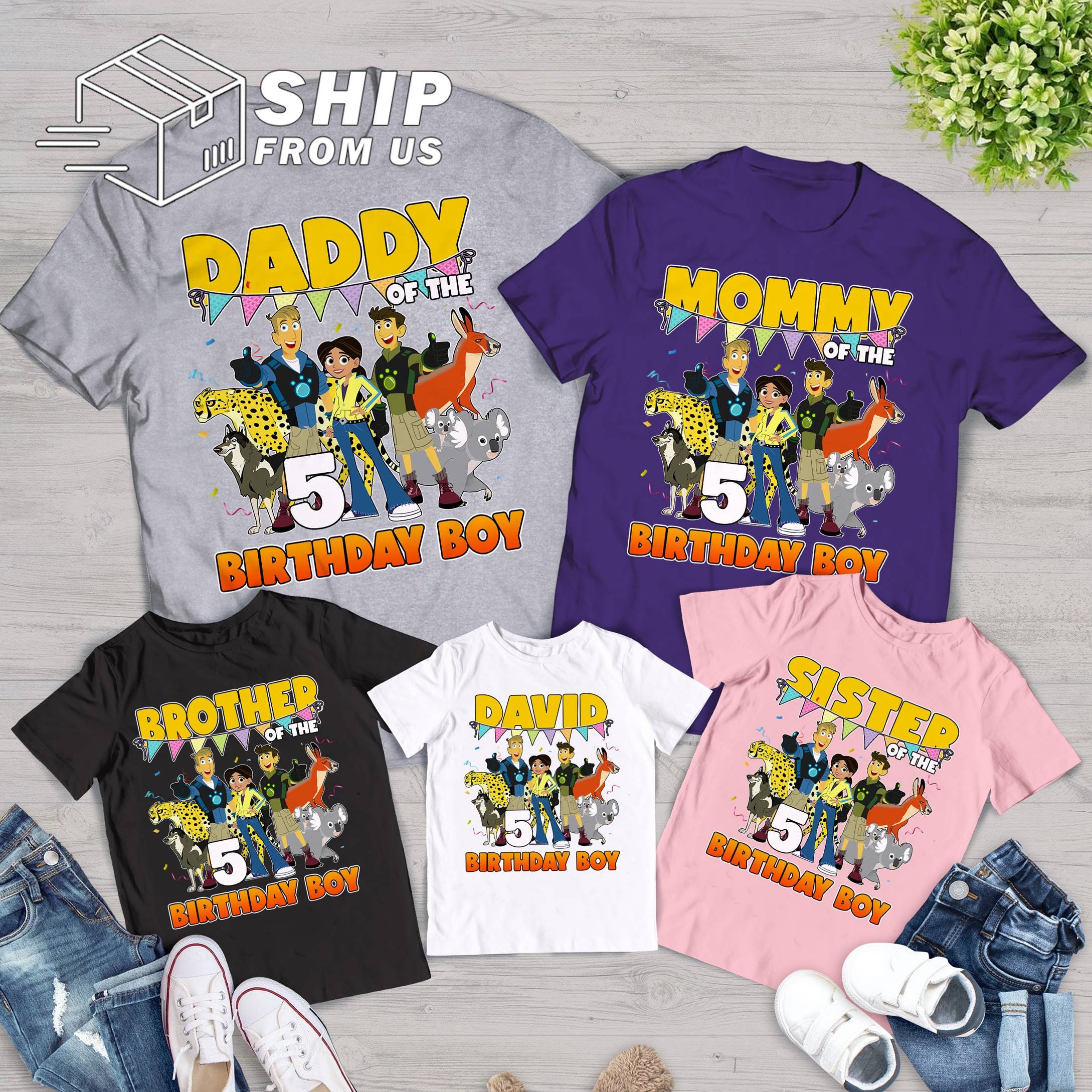 Wild Kratts Birthday Shirts 