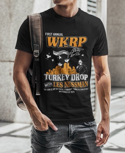 Discover Turkey Drop Shirt, First Annual WKRP Shirt, Thanksgiving WKRP T-Shirt