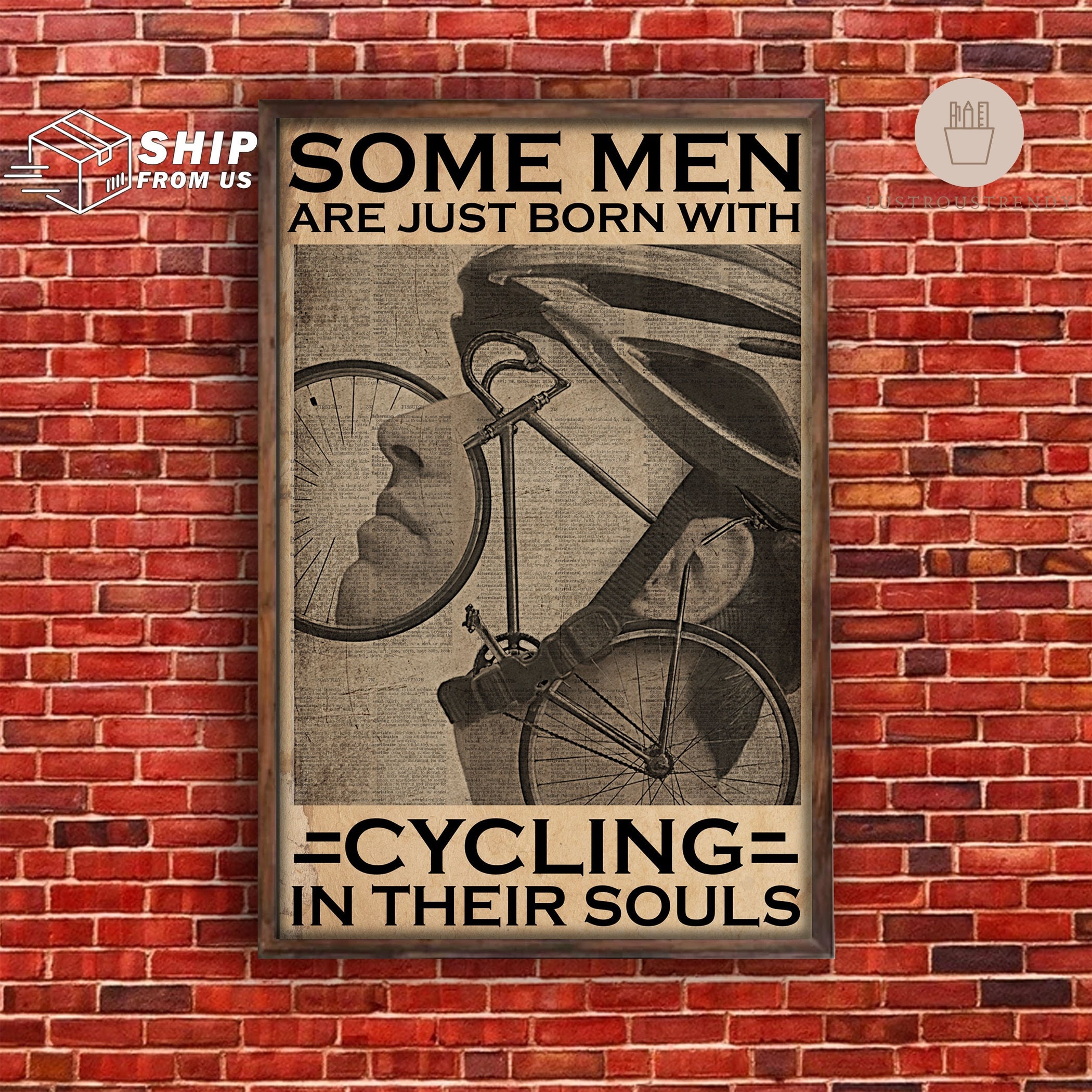 Road Cycling Bicycle Biker Bike Poster Some Men Are Just Born | Etsy