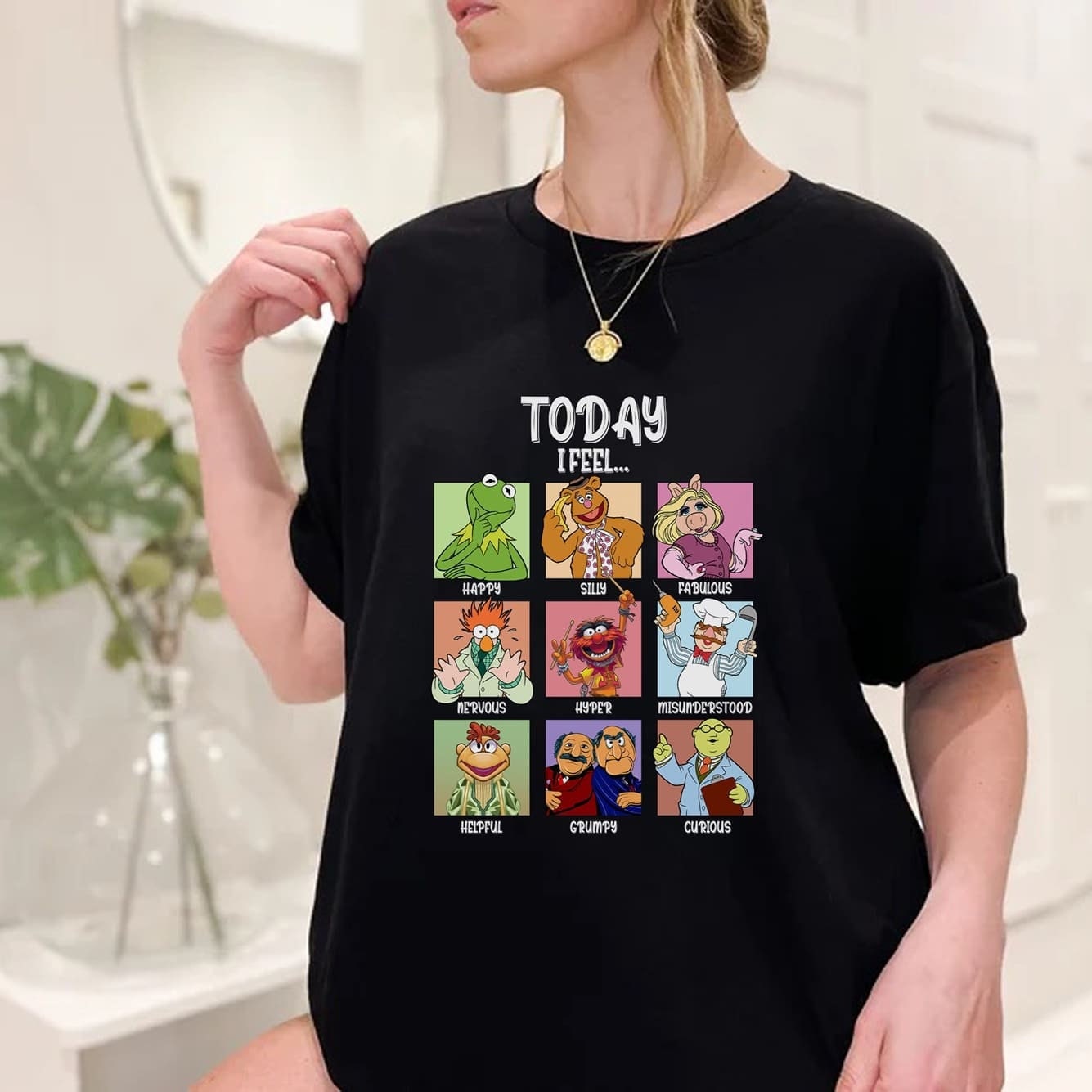 Disney The Muppets Characters Today I Fell Box Up Shirt