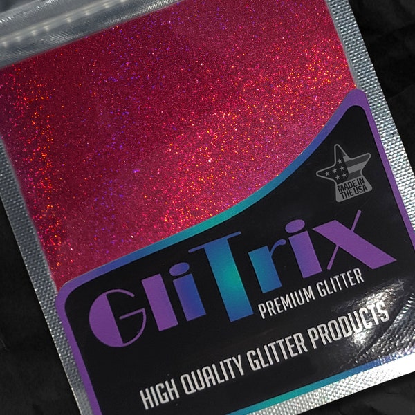 Glitrix BurgandyRed Holo Glitter MicroFine .004" Glitter, Hair & Body Glitter, Resin Glitter, Holographic Glitter, Craft Glitter, Tumblers