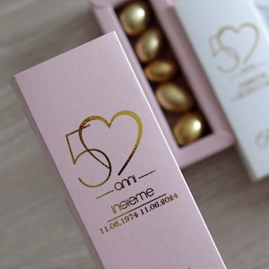 Set 20pz. Scatola portaconfetti 50 esimo anniversario di matrimonio