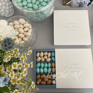 Set da 10 pz. Scatola degustazione confetti a 6 scomparti piccolo principe, carta da  zucchero, orsetto e arcobaleno