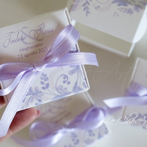 Bomboniera Matrimonio Ortensia Maiolica Personalizzata | Scatola Porta Confetti Stile Floreale Mediterraneo | Elegante Artigianale