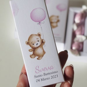 Scatole porta confetti Nascita/Battesimo Orsetto con Palloncino o floreale