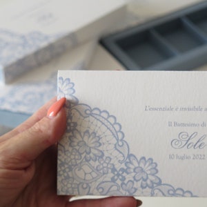 Scatole Degustazione Confetti 3 Scomparti | Bomboniera Personalizzata Battesimo carta da zucchero Già Montata | Scatola a Sfilo Elegante