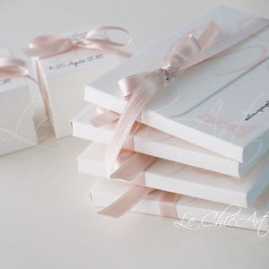 Set da 10 pz Partecipazione matrimonio mod. Pocket una piega ed invito a parte