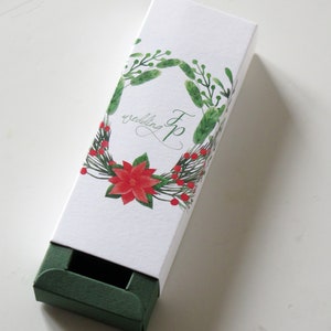 Scatole Portaconfetti Mini sfilo- Bomboniere rettangolari per Matrimonio natale Segnaposto Invernale Personalizzabile