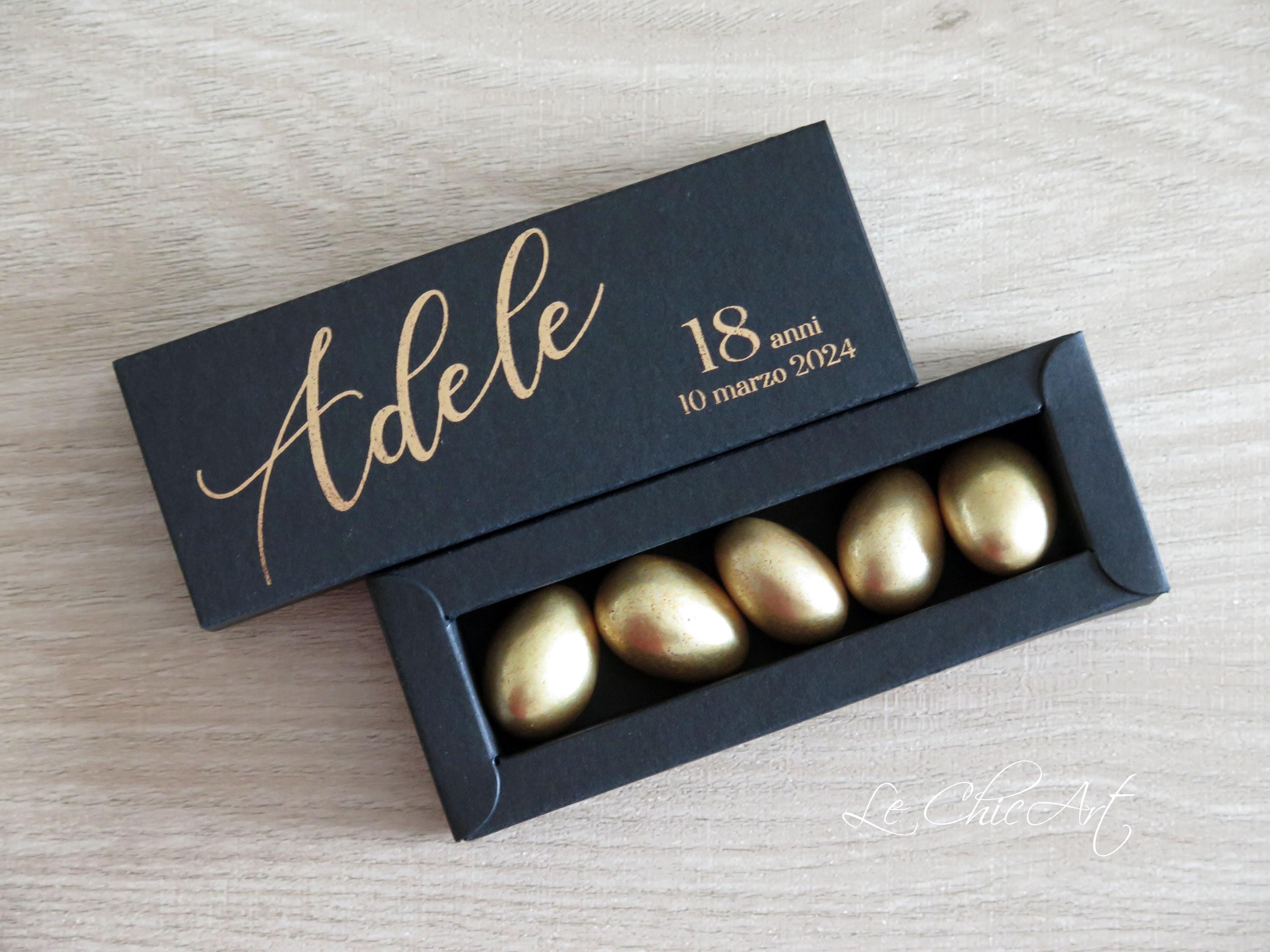 LIKAJON Confezione da 1 scatola nera e oro per feste, 22,1 cm, scatola regalo nera per compleanno, matrimonio, baby shower, pensionamento, anniversario, addio al nubilato, laurea, biglietti della