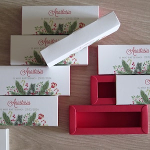 Set 20pz. Scatola mod. mini sfilo tema natalizio