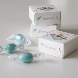 Scatoline Porta Confetti Nascita Piccolo Principe - Bomboniere Battesimo Personalizzabili Baby Shower