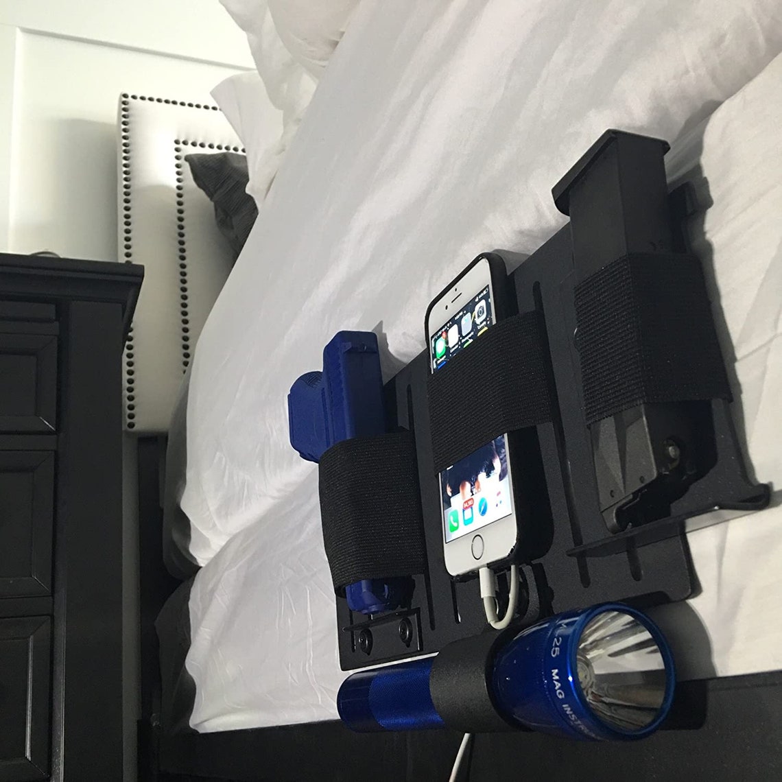 Bedside Bed Holster Pistol Flashlight Gun Under Mattress Etsy