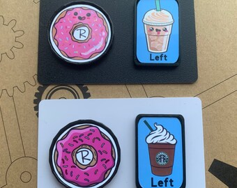 Coffee and donuts Xray Markers Custom Made Rad Tech X-Ray with Initials milk cookies caffeine starbucks
