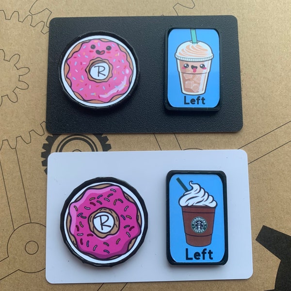 Marcadores de rayos X de café y donas Marcadores de rayos X personalizados de Rad Tech con iniciales Galletas de leche Cafeína Starbucks