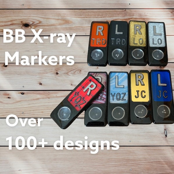 BB Xray Markers / Positional Beads Xray Markers - Xray Marker Set Glitter Marble Red Blue Over 100+ designs positioning beads