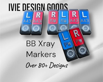 BB Xray Markers / Positional Beads Xray Markers - Xray Marker Set Glitter Marble Red Blue Over 50+ designs positioning beads