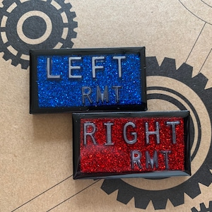 Custom Xray Markers spelled out RIGHT and LEFT - 1 Set Rad Tech Xray Markers with Initials School students markers