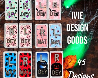 1-4 Sets Custom Xray Markers Rad Tech Xray Markers with Initials letters or numbers A-Z;0-9 Halloween, cat, ghost, pumpkin, sugar skulls