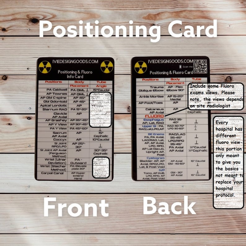 MRI Quick Reference Card / Cheat Sheet Card - Beginner, Student, Tech ...