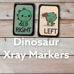 Baby dinosaur Xray Markers Custom Made Rad Tech X-Ray with Initials kawaii Dino