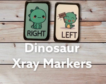 Baby dinosaur Xray Markers Custom Made Rad Tech X-Ray with Initials kawaii Dino